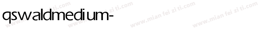 qswald medium字体转换